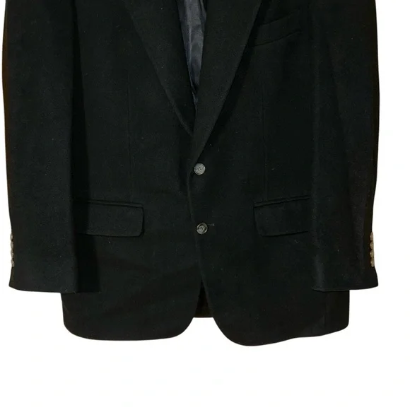 Joseph & Lyman Vtg Camelhair Blazer Union Made in USA Black Mens Classic Read - Picture 4 of 10